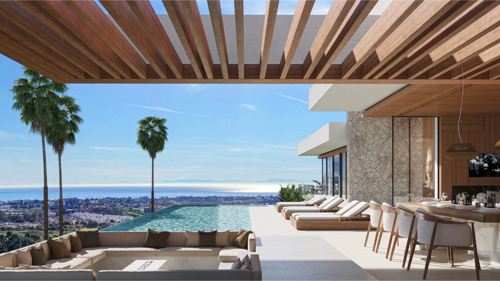 Unvergleichliche zeitgenössische Villa mit Panoramablick auf das Mittelmeer in El Herrojo, Benahavis — photo 1