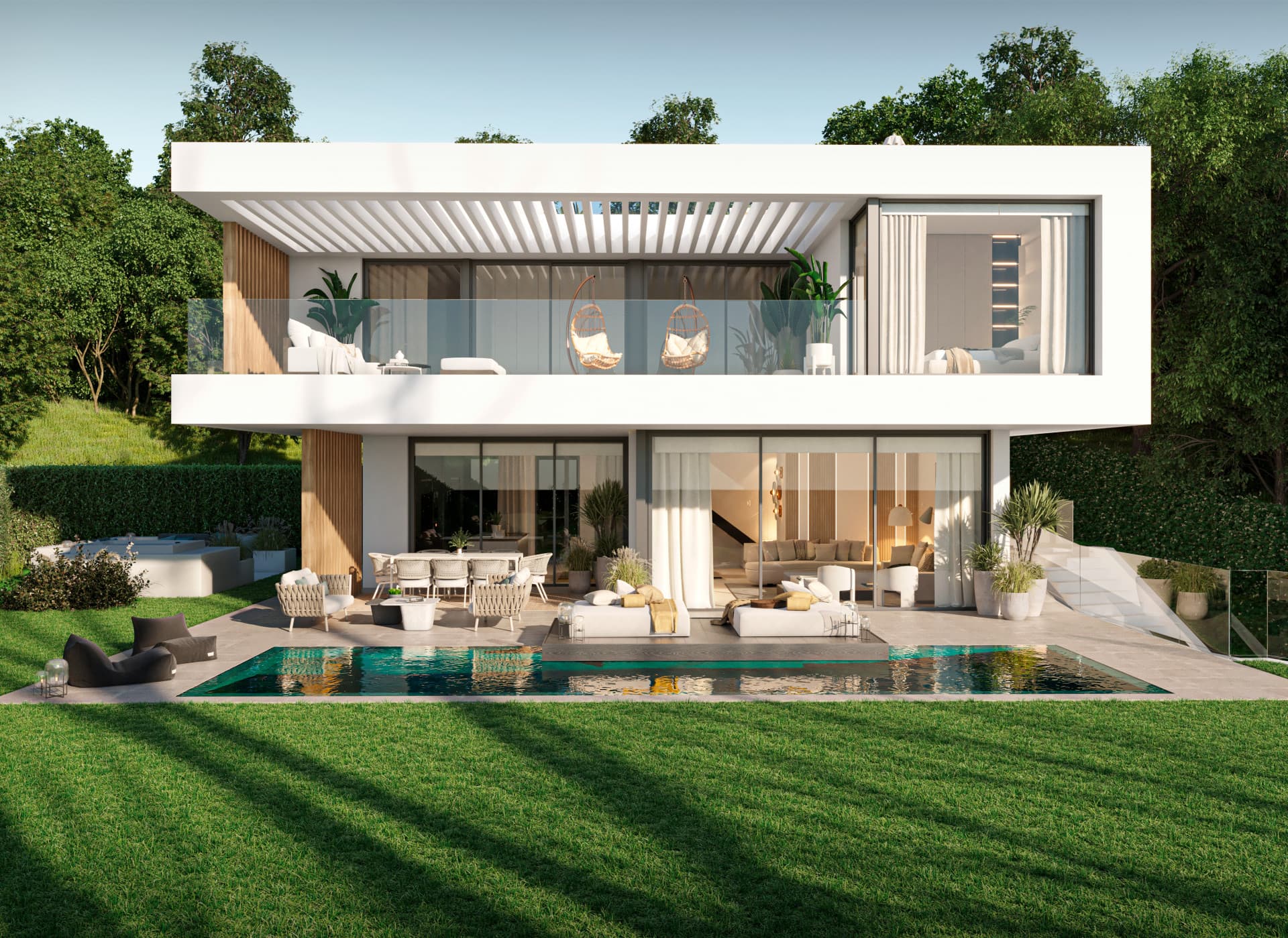 Luxus-Neubau Villa in Estepona Ost mit Panoramablick auf das Meer — photo 1