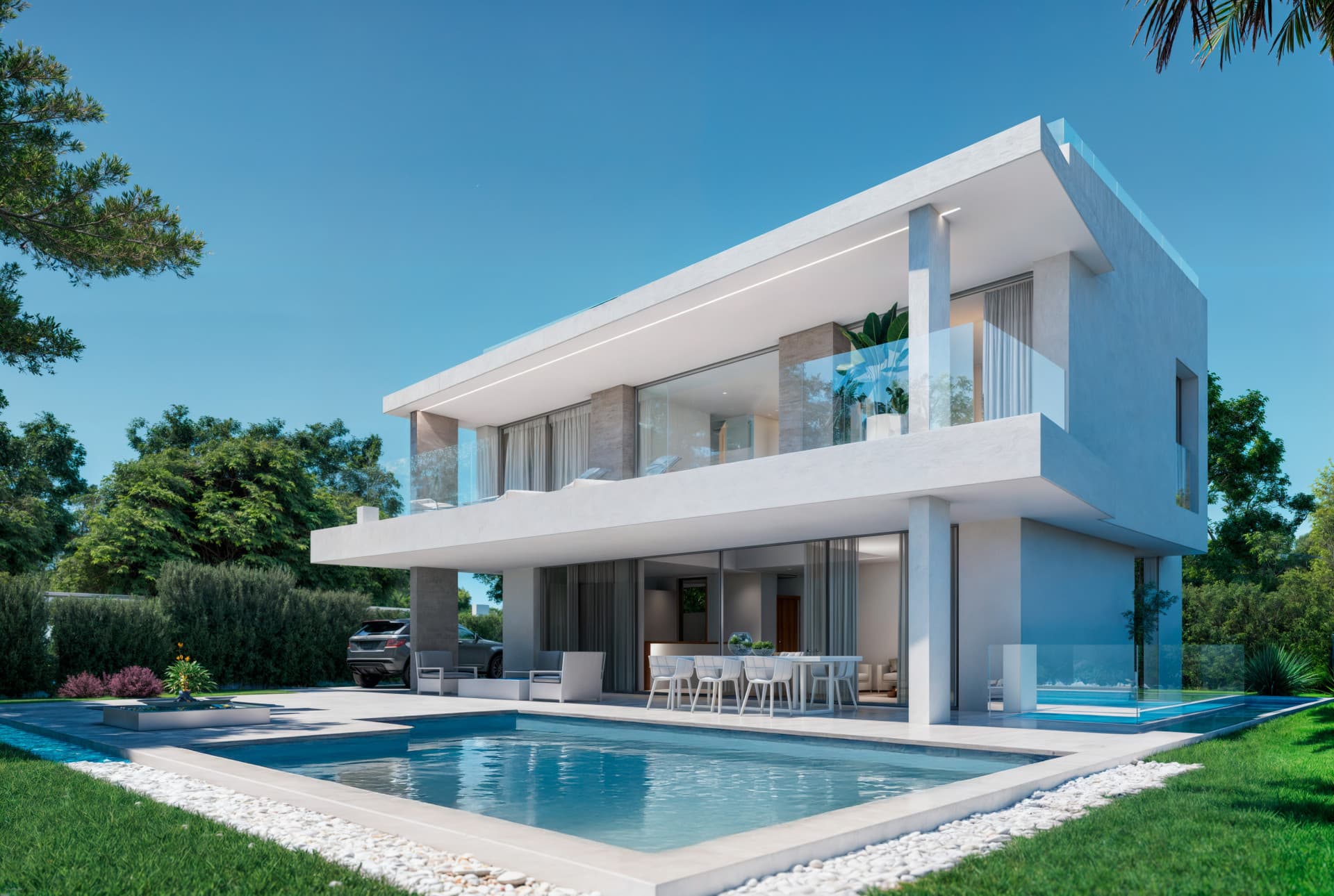 Hedendaagse villa met vijf slaapkamers met panoramisch uitzicht in Atalaya, Estepona Oost — photo 1